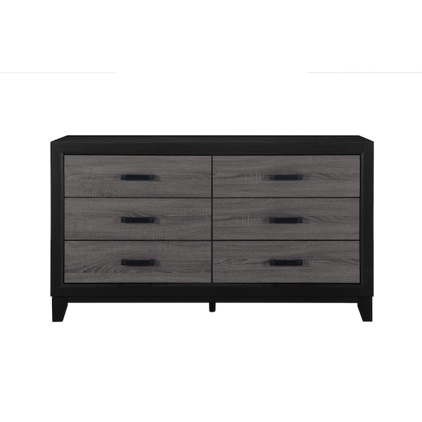 Global Furniture Usa Farmhouse Paper Lisbon Grey And Black Dresser 2275 - main
